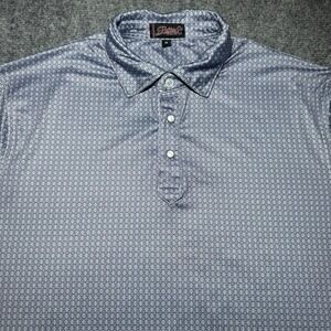 Rafter C Polo Pearl Button Snap Geometric Performance Western Men Medium Gray